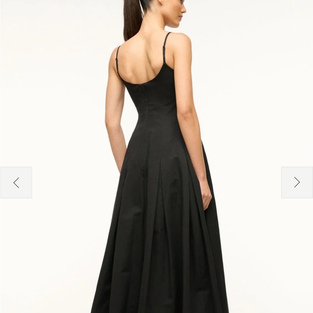 STAUD Black Square-Neck A-Line Maxi Dress - Picture 2 of 6